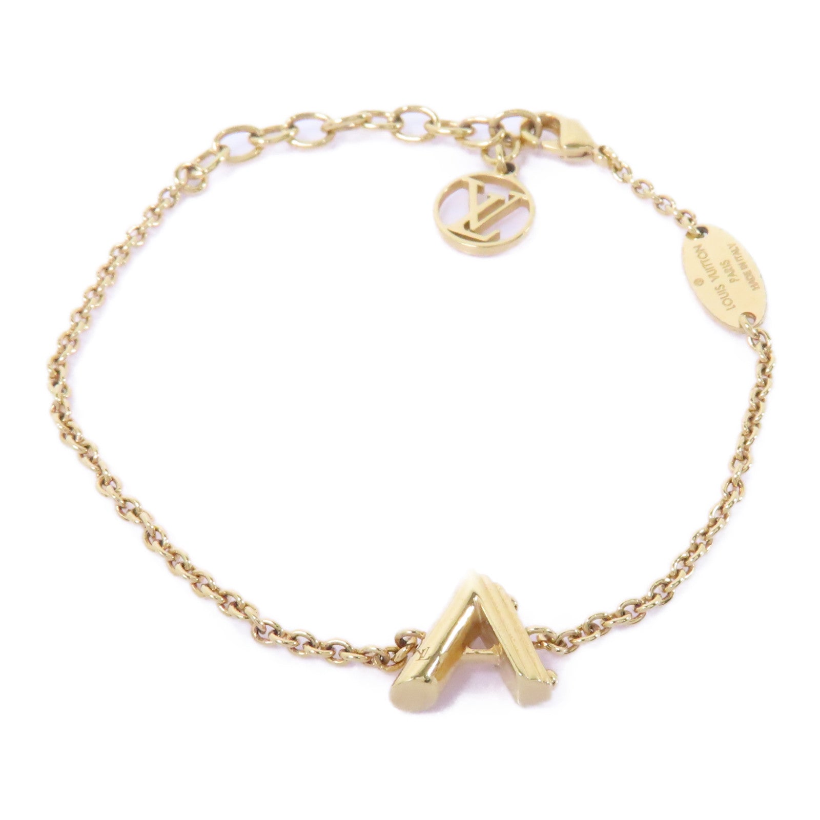 LOUIS VUITTON 金屬Me Bracelet Letter A手鏈金色