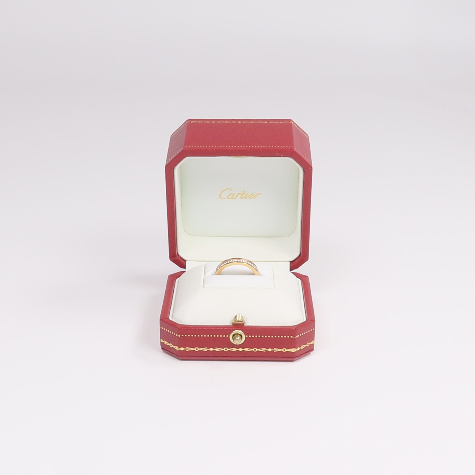 CARTIER 18K黃金/白金/玫瑰金Vendome Louis Ring鑽石戒指Cartier#52/US#6