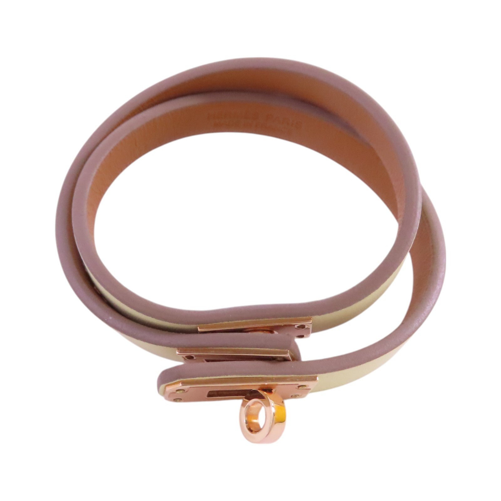 HERMES Swift皮革Mini Kelly Double Tour Bracelet金扣手鏈