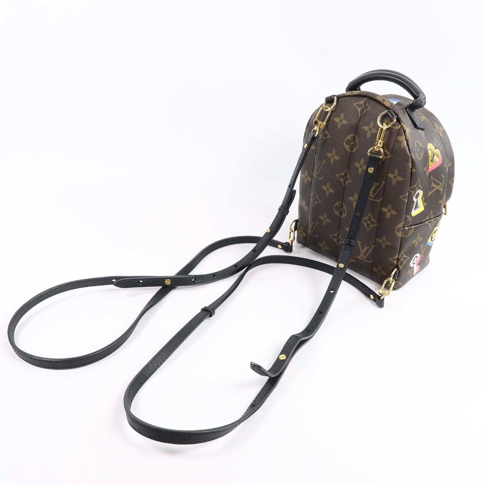 LOUIS VUITTON Monogram Palm Springs Mini ""Love Lock""背包