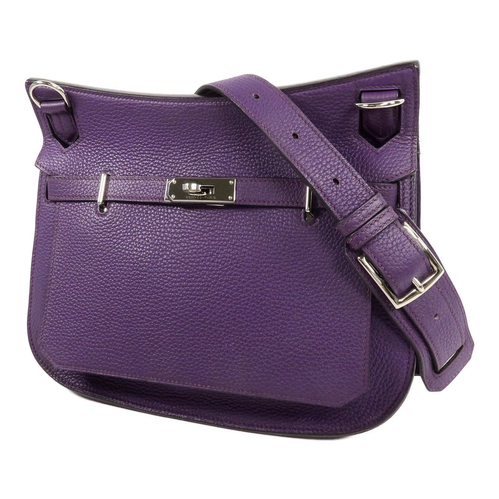 HERMES Clemence皮革Jypsiere 28肩背袋Anemone