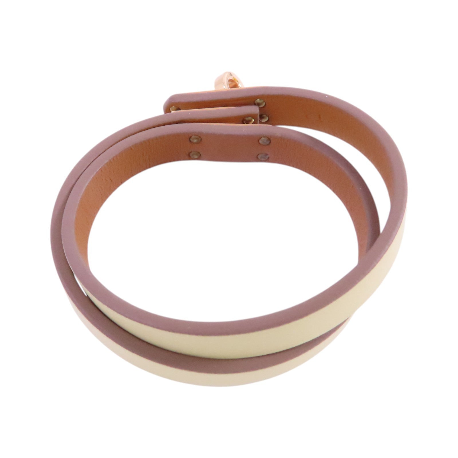 HERMES Swift皮革Mini Kelly Double Tour Bracelet金扣手鏈