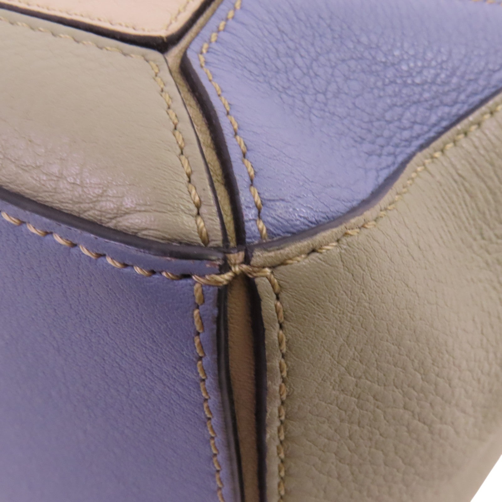 LOEWE 牛皮皮革Loewe Puzzle Bag Small銀扣手挽肩背兩用袋