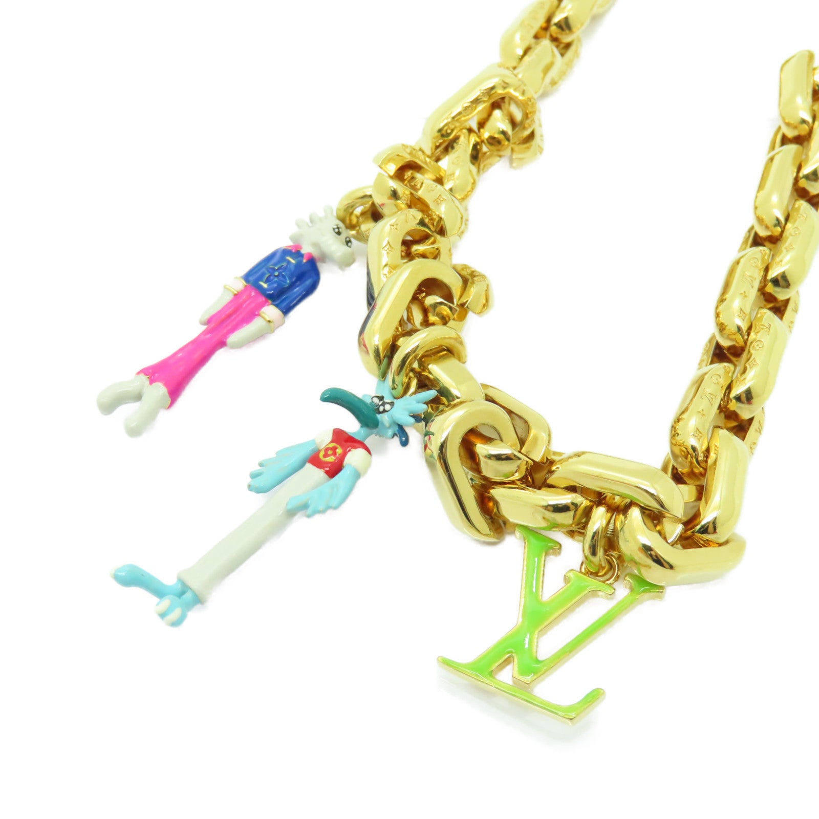 LOUIS VUITTON 【激減優惠】金屬Collar LV Friends Necklace項鍊金色