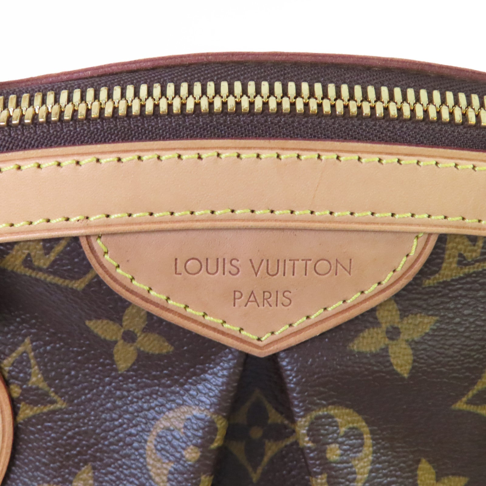 LOUIS VUITTON Monogram Tivoli PM Hand Bag金扣手挽袋啡色