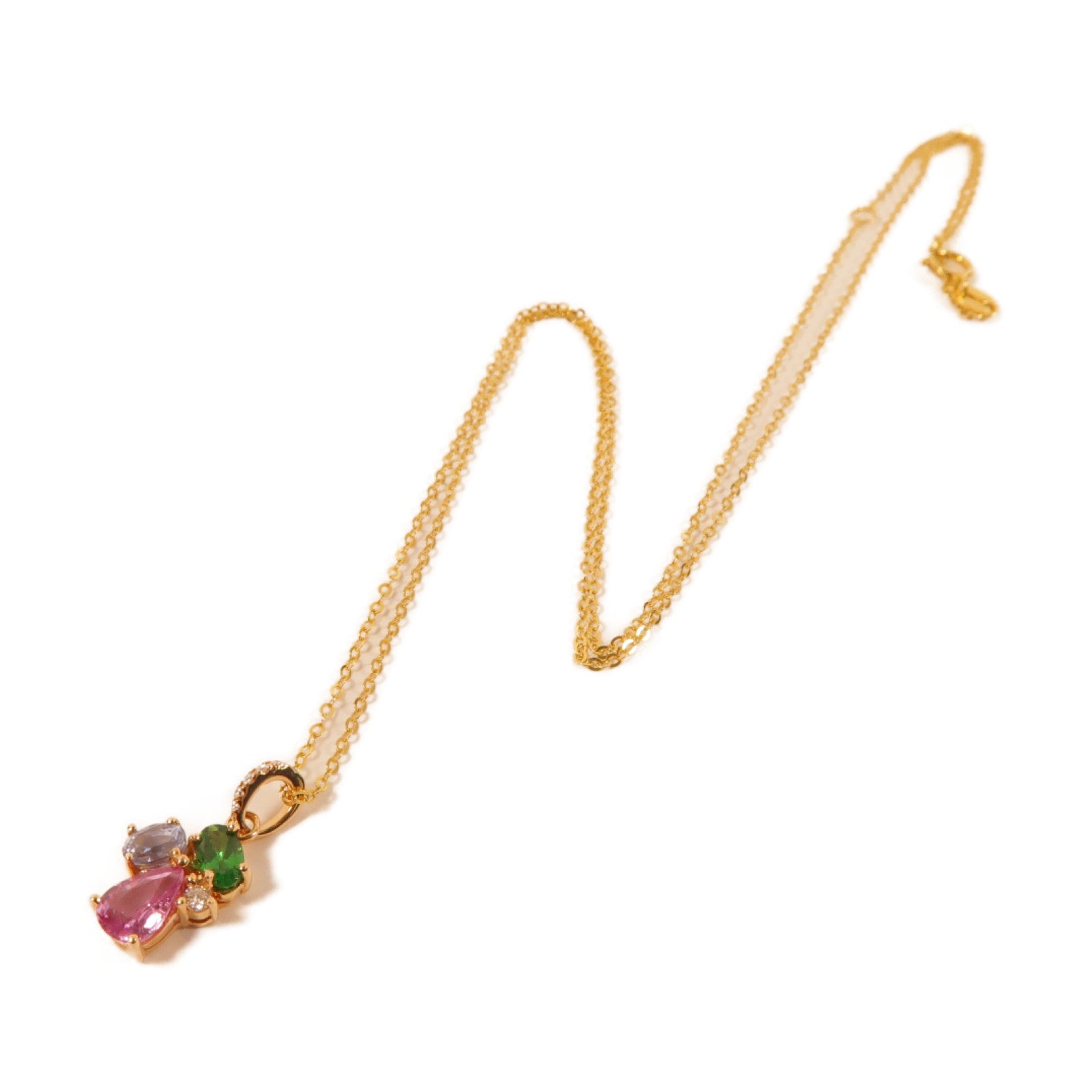 JEWELRY 【激減優惠】18K黃金Diamond Necklace 0.05ct鑽石項鍊金色/彩色