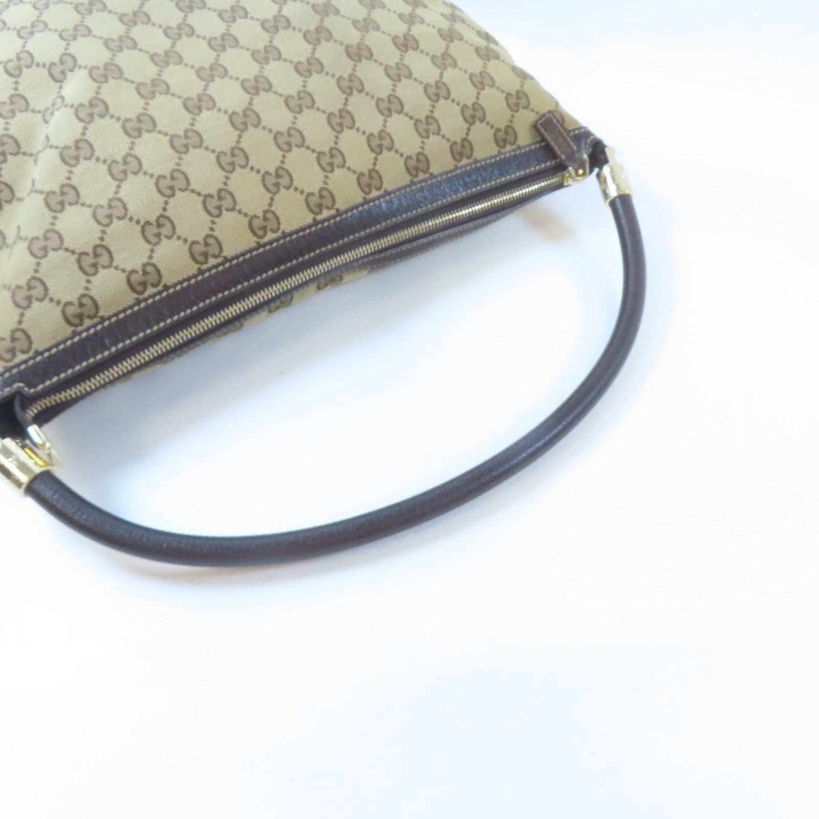 GUCCI 帆布Shoulder Bag金扣肩背袋啡色