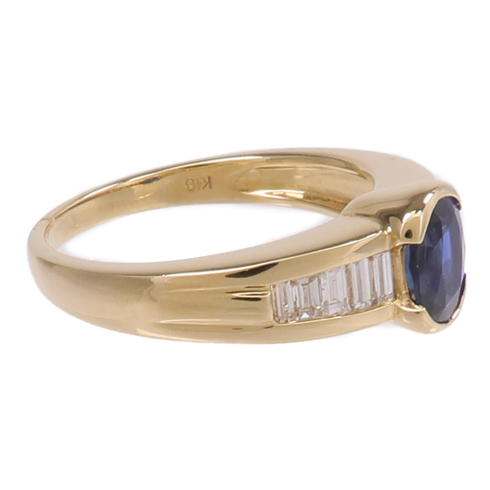JEWELRY 18K黃金Sapphire Diamond Ring藍寶石/鑽石戒指