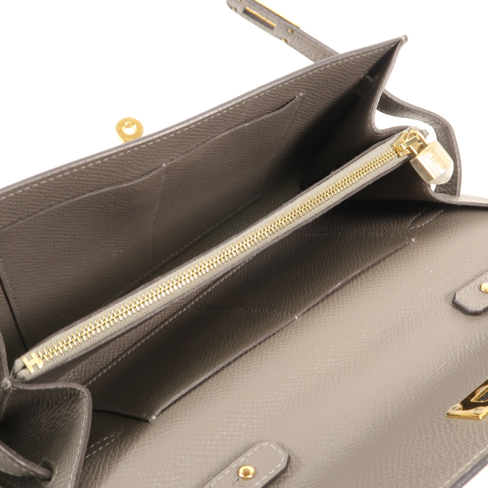 HERMES Epsom皮革Kelly To Go金扣肩背袋