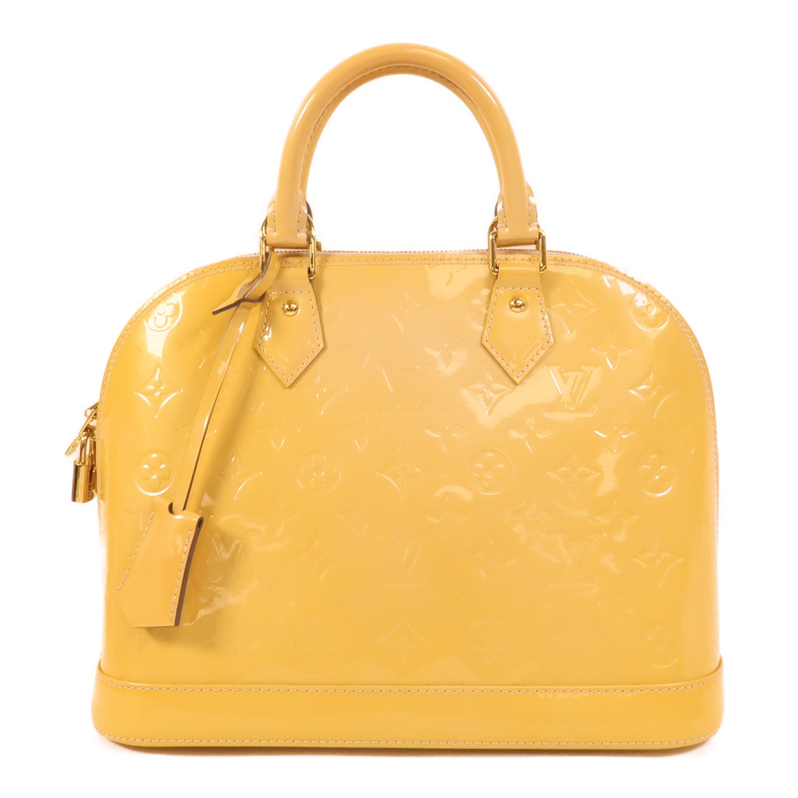 LOUIS VUITTON Monogram Vernis Alma PM金扣手挽袋