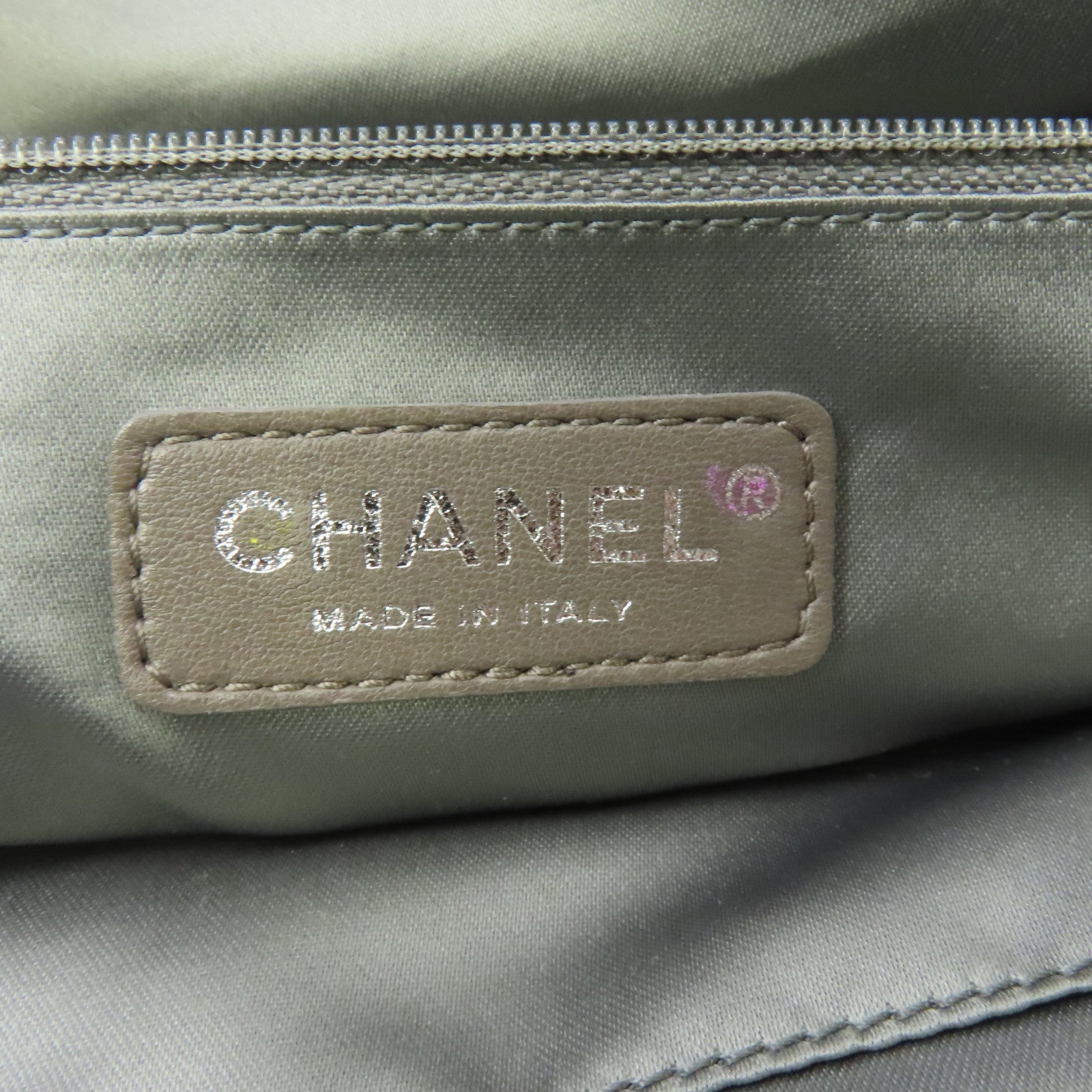 CHANEL 【激減優惠】牛皮皮革Chain Shoulder Bag金扣/銀扣鏈帶肩背袋綠色