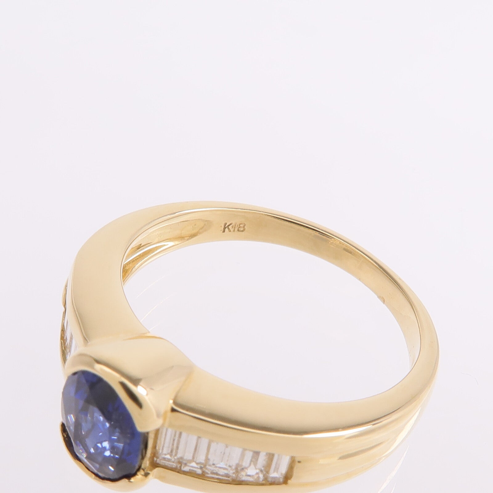 JEWELRY 18K黃金Sapphire Diamond Ring藍寶石/鑽石戒指