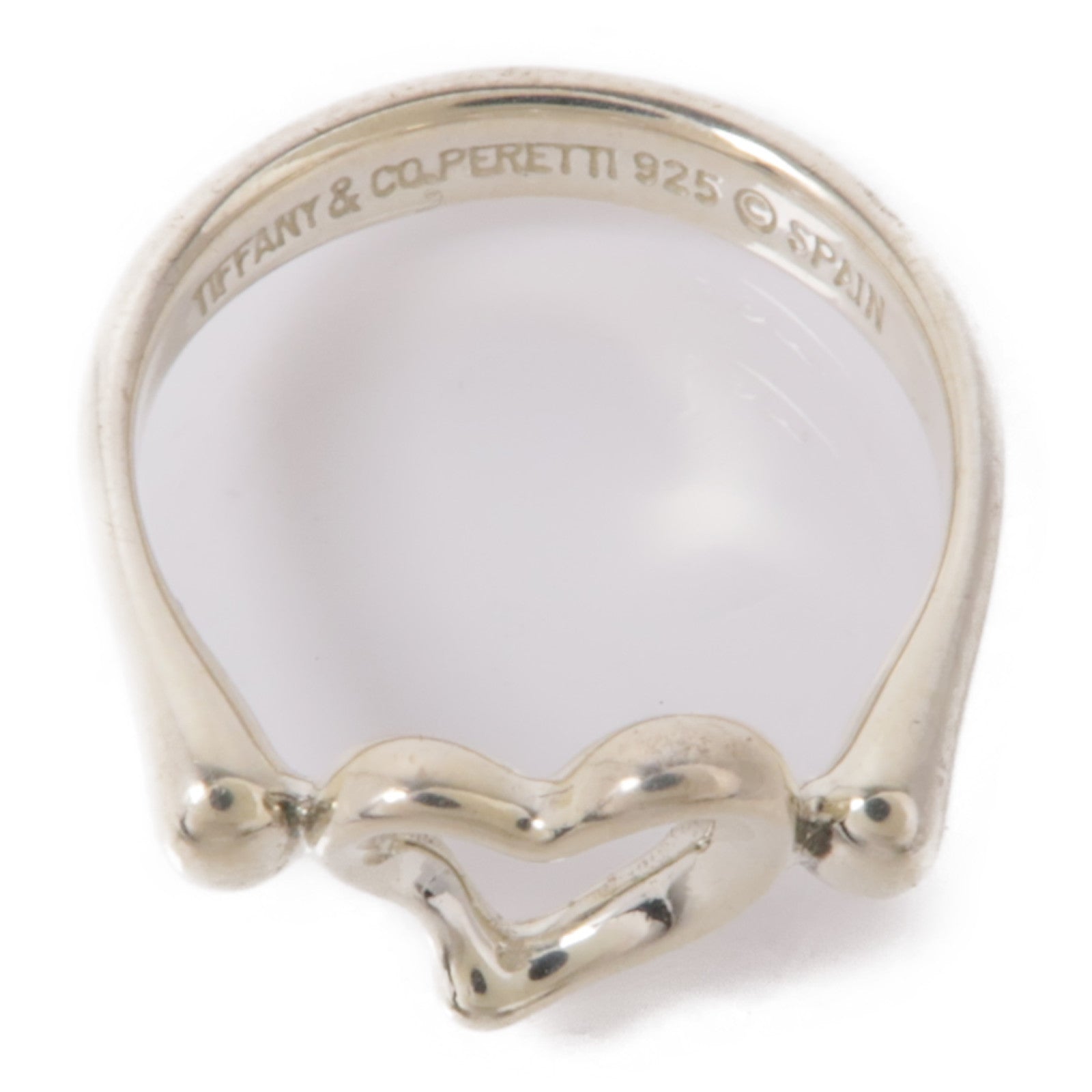 TIFFANY＆CO 925純銀Open Heart Ring戒指US#5.5