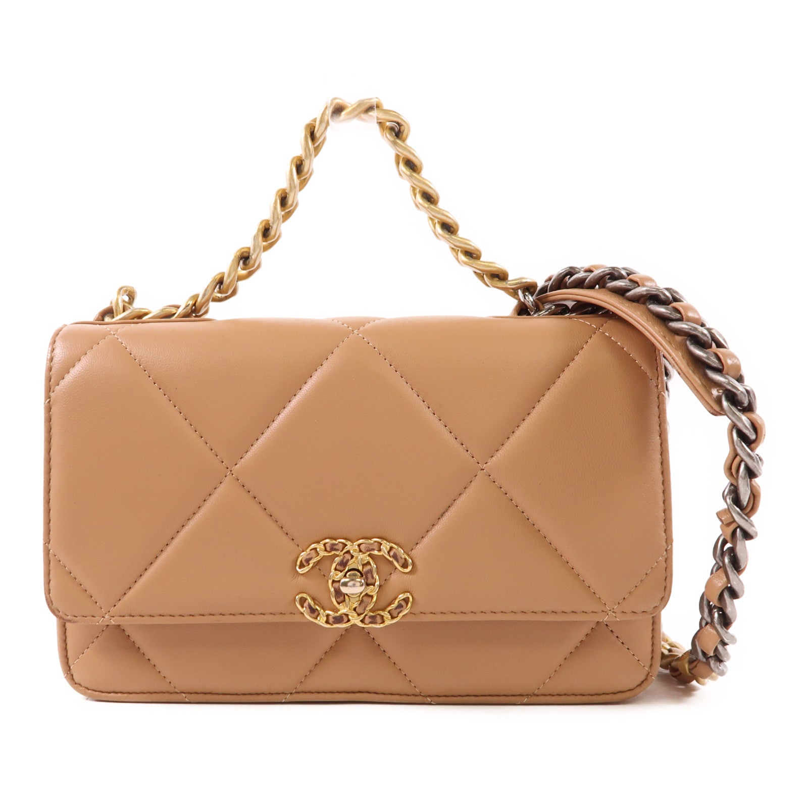 CHANEL 羊皮皮革C19 WOC Wallet on Chain手挽肩背兩用袋