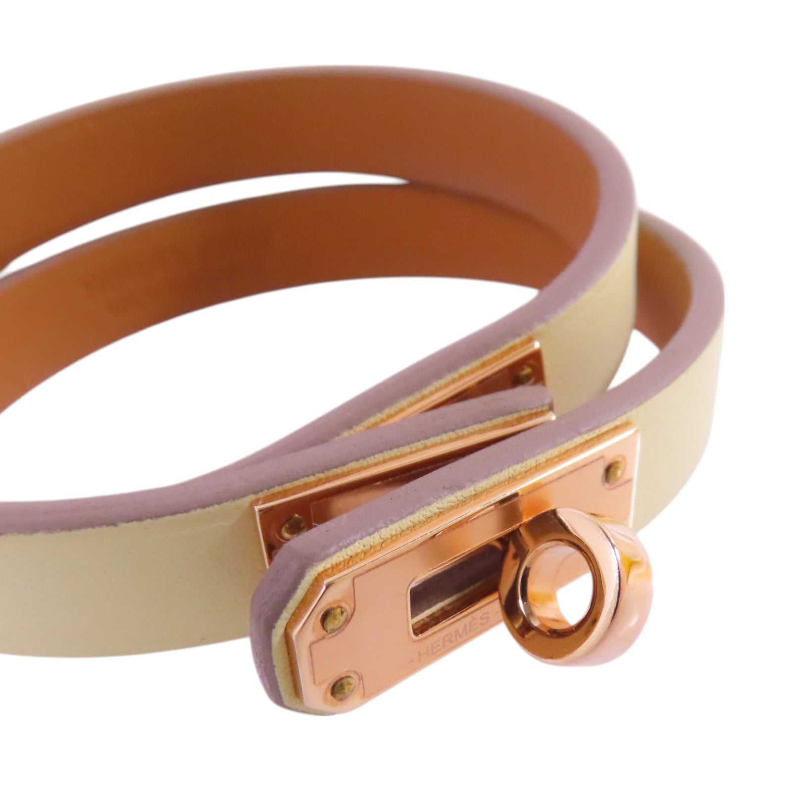 HERMES Swift皮革Mini Kelly Double Tour Bracelet金扣手鏈