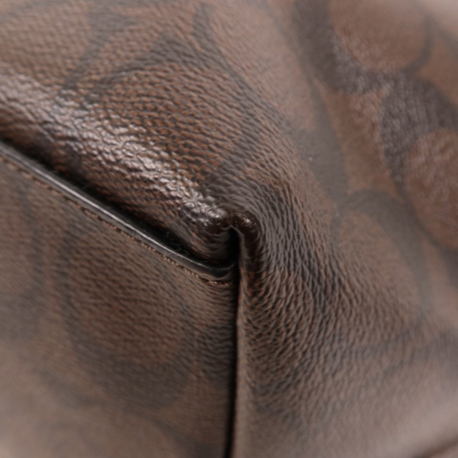 COACH 塗層帆布Tote Bag金扣肩背袋