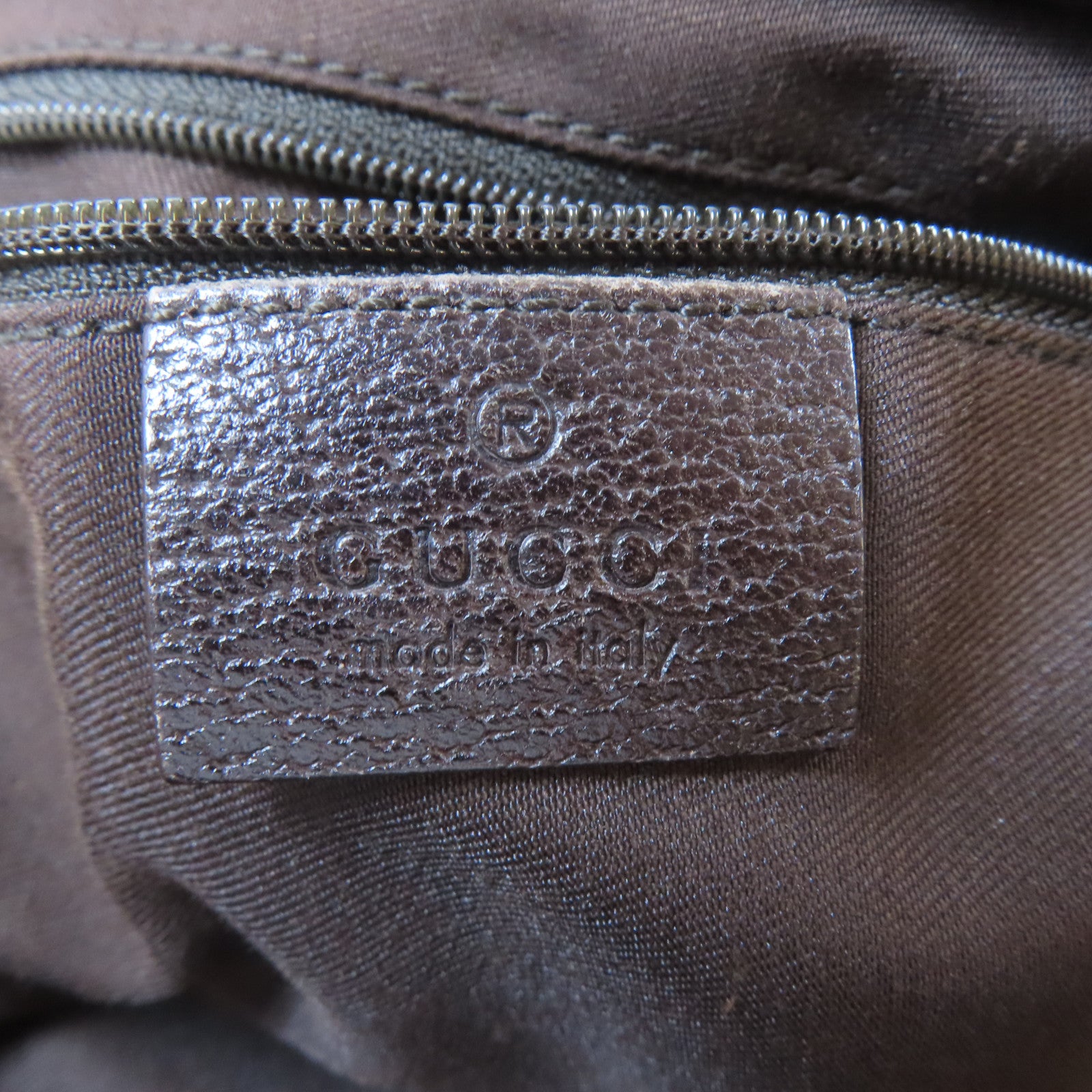 GUCCI 帆布Shoulder Bag金扣肩背袋啡色