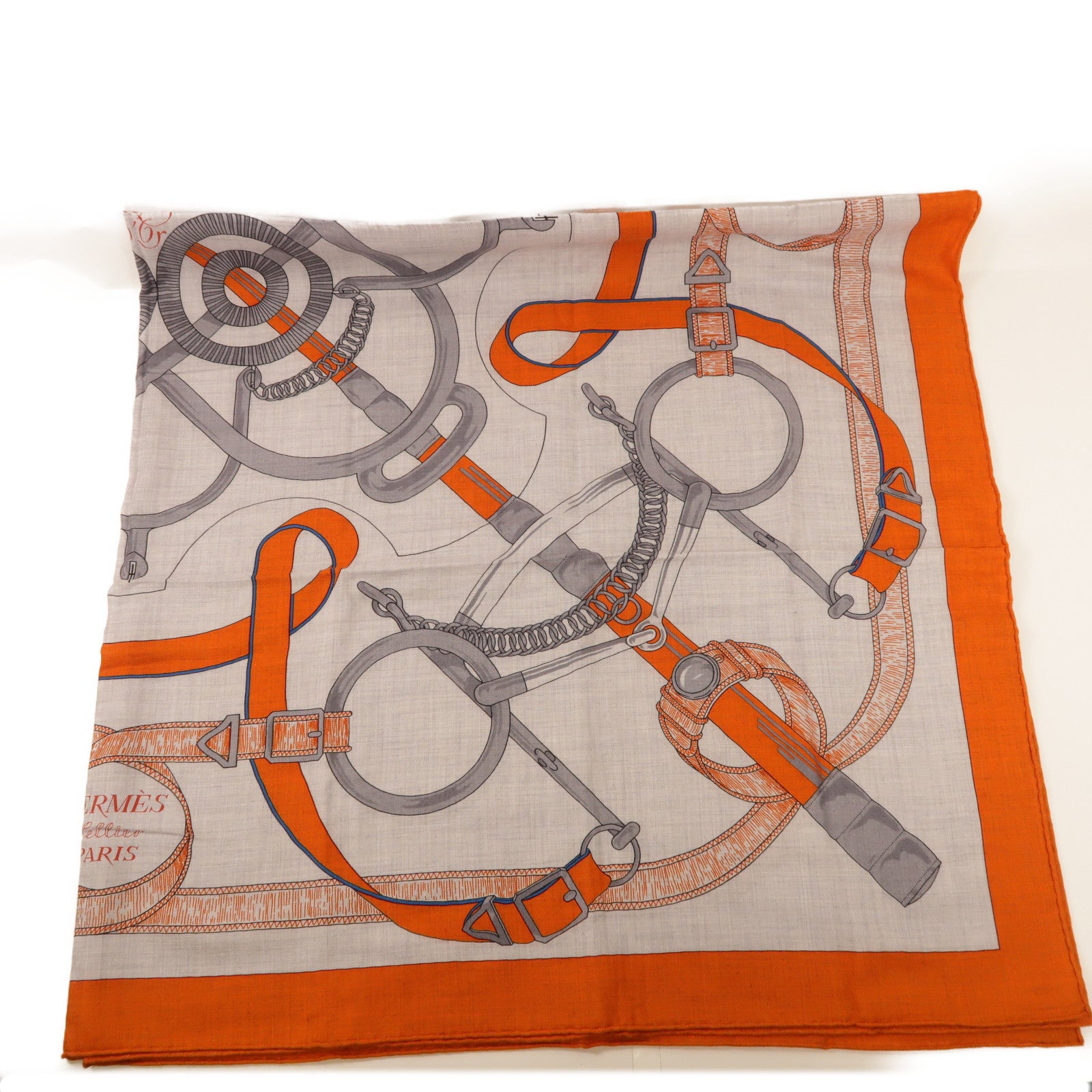 HERMES 羊毛/絲質Scarf圍巾