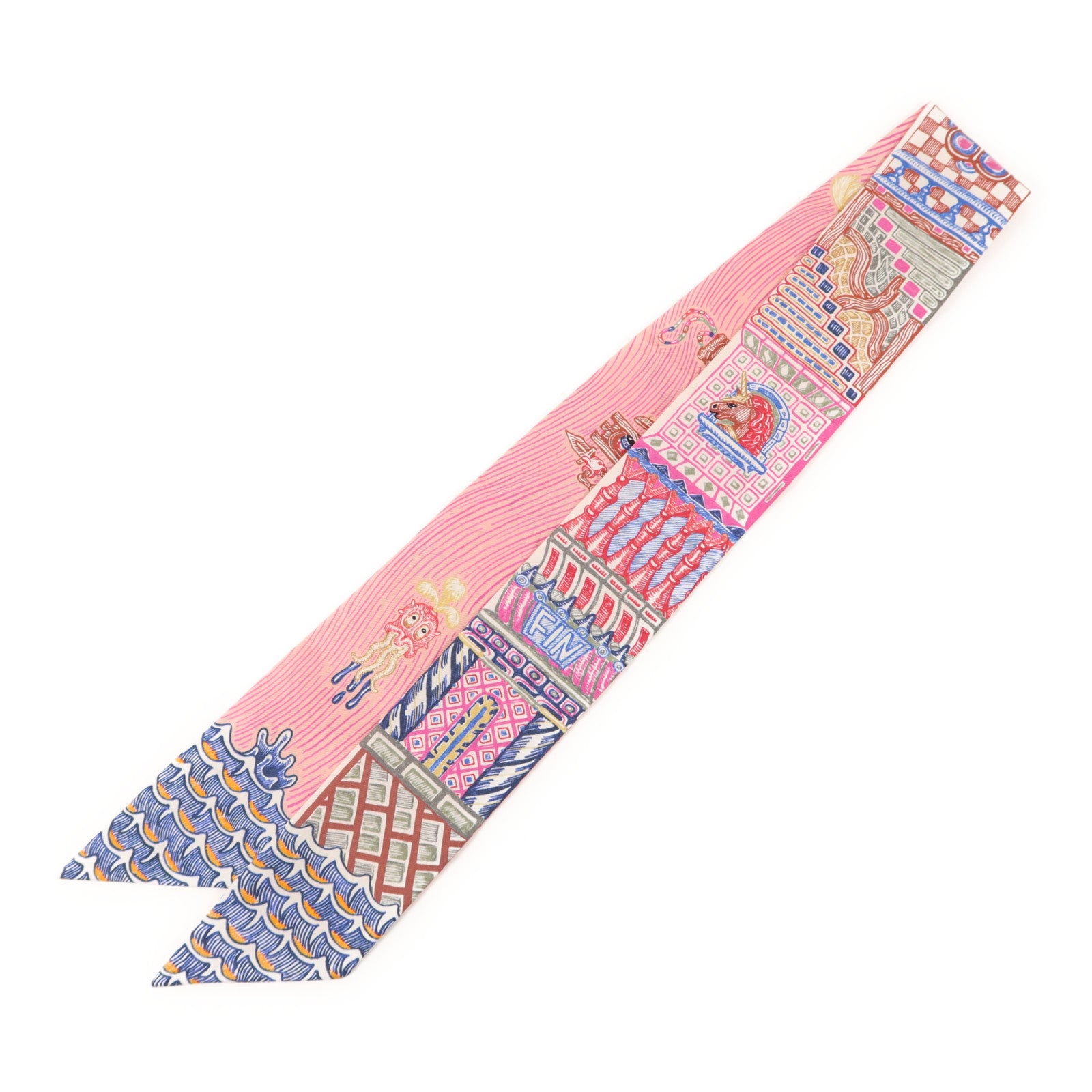 HERMES 絲質Twilly絲巾