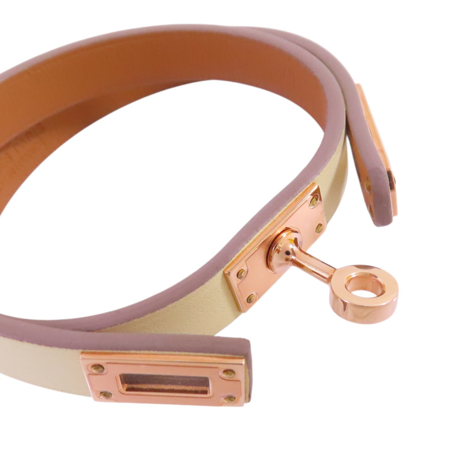 HERMES Swift皮革Mini Kelly Double Tour Bracelet金扣手鏈