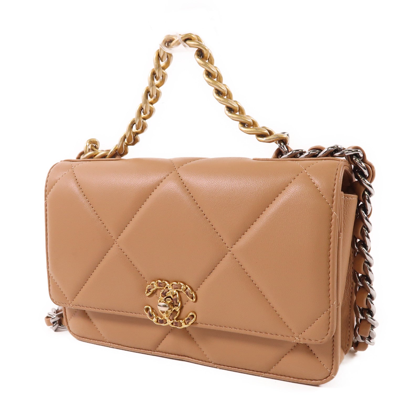 CHANEL 羊皮皮革C19 WOC Wallet on Chain手挽肩背兩用袋