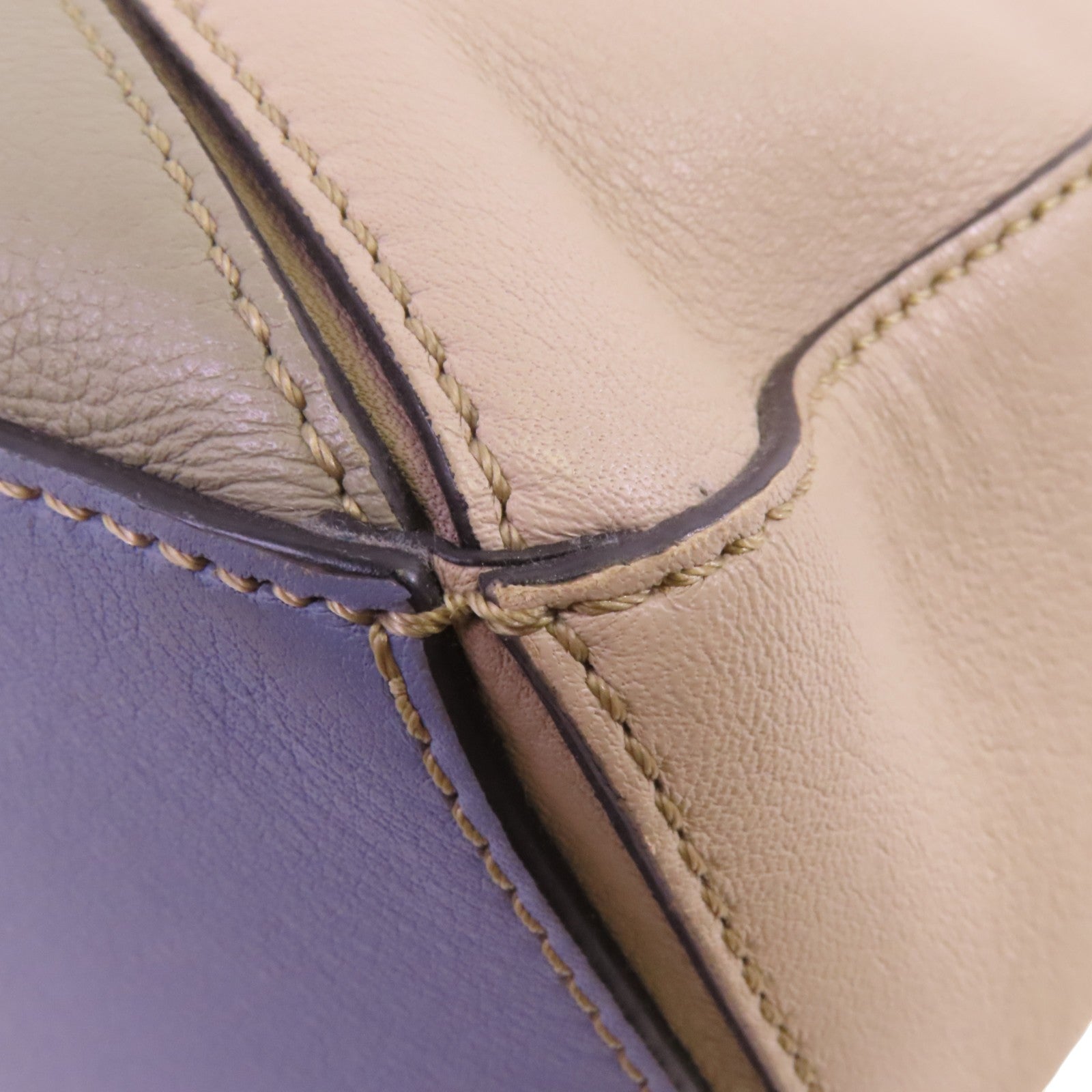 LOEWE 牛皮皮革Loewe Puzzle Bag Small銀扣手挽肩背兩用袋