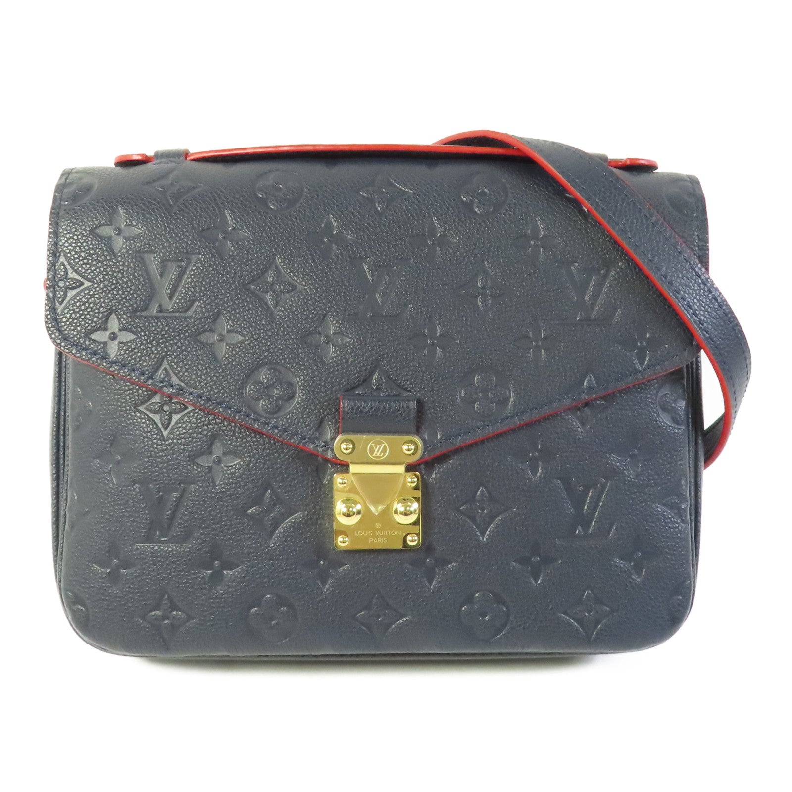LOUIS VUITTON LV GHW Pochette Metis 2 Way Bag M44071 Monogram Empreinte Navy