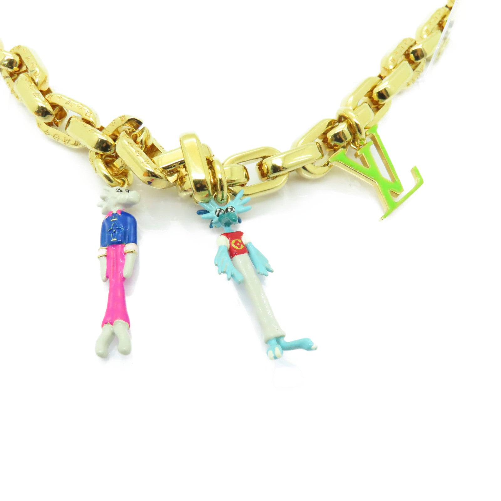 LOUIS VUITTON 【激減優惠】金屬Collar LV Friends Necklace項鍊金色
