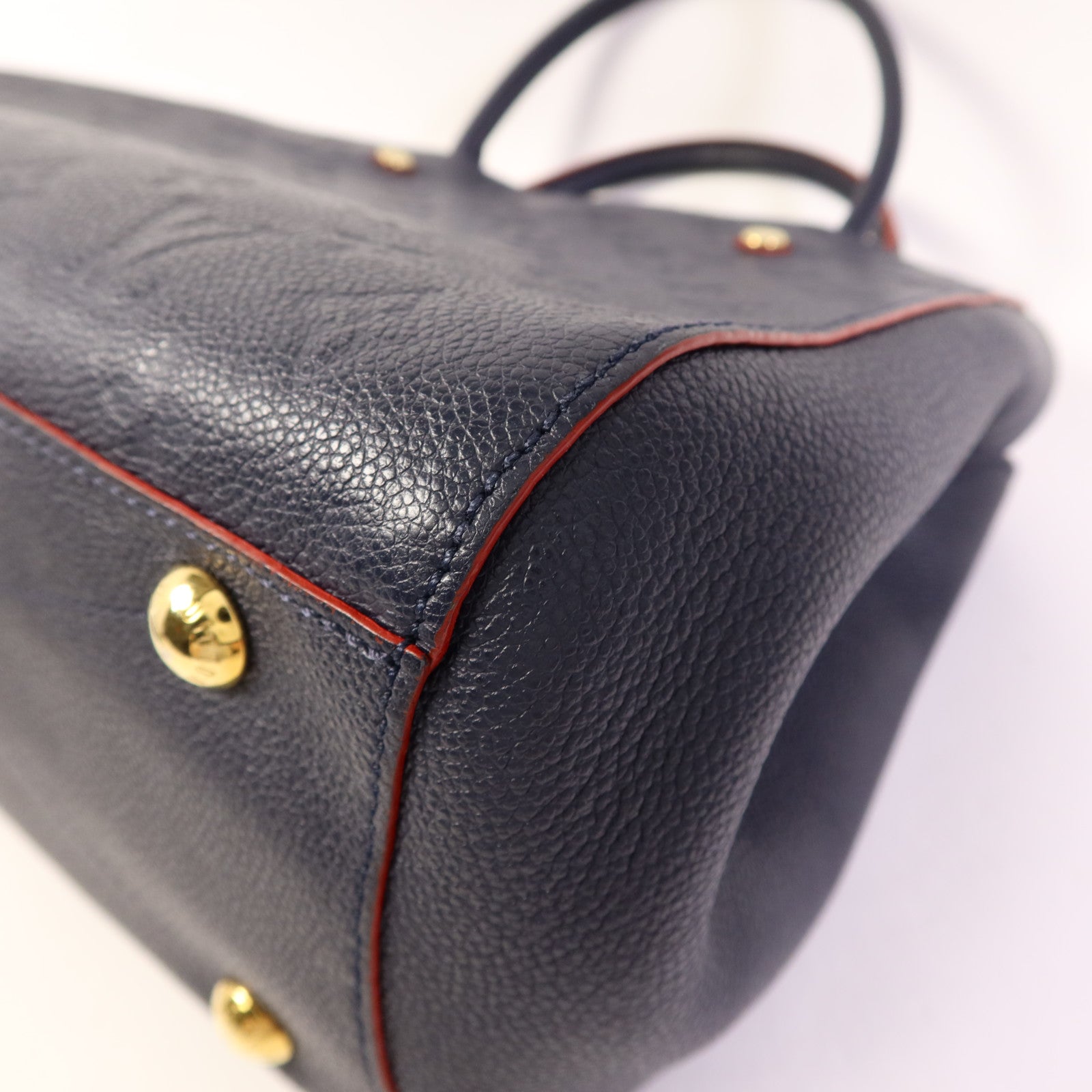 LOUIS VUITTON Monogram Empreinte Montaigne MM金扣手挽肩背兩用袋