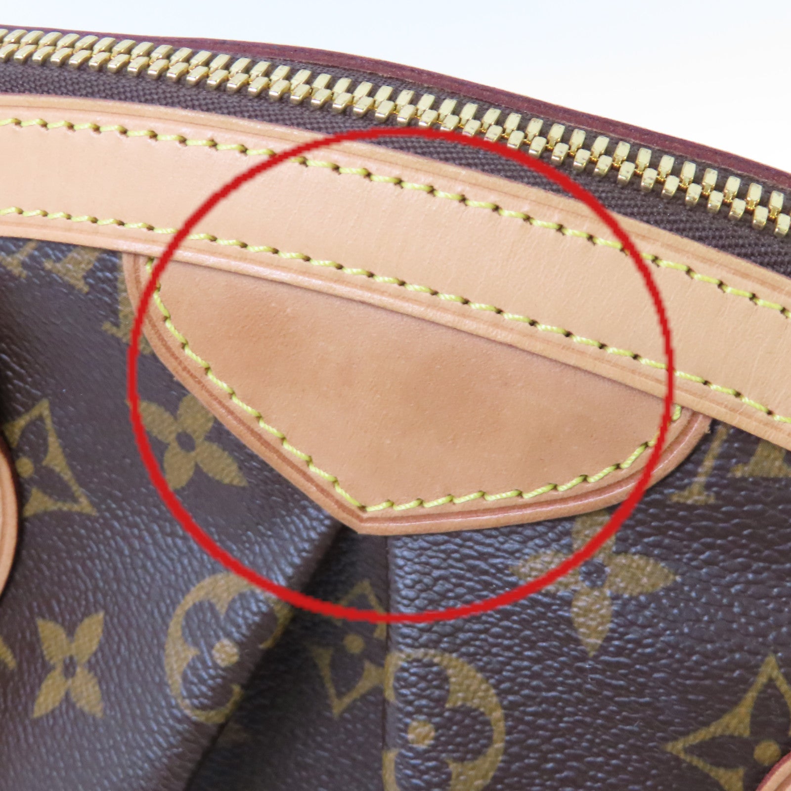LOUIS VUITTON Monogram Tivoli PM Hand Bag金扣手挽袋啡色