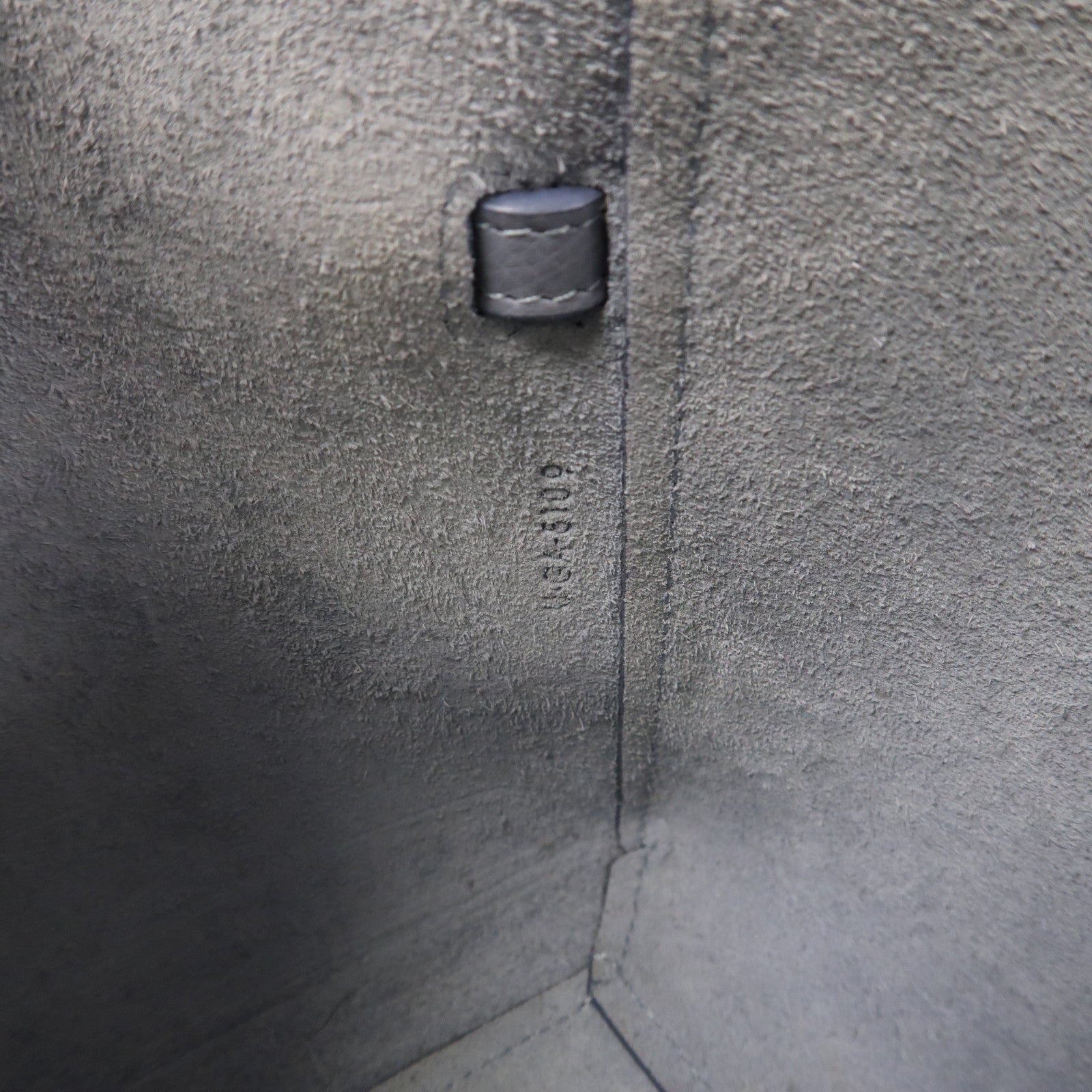 CELINE 牛皮皮革Nano Belt Bag金扣手挽肩背兩用袋灰藍色