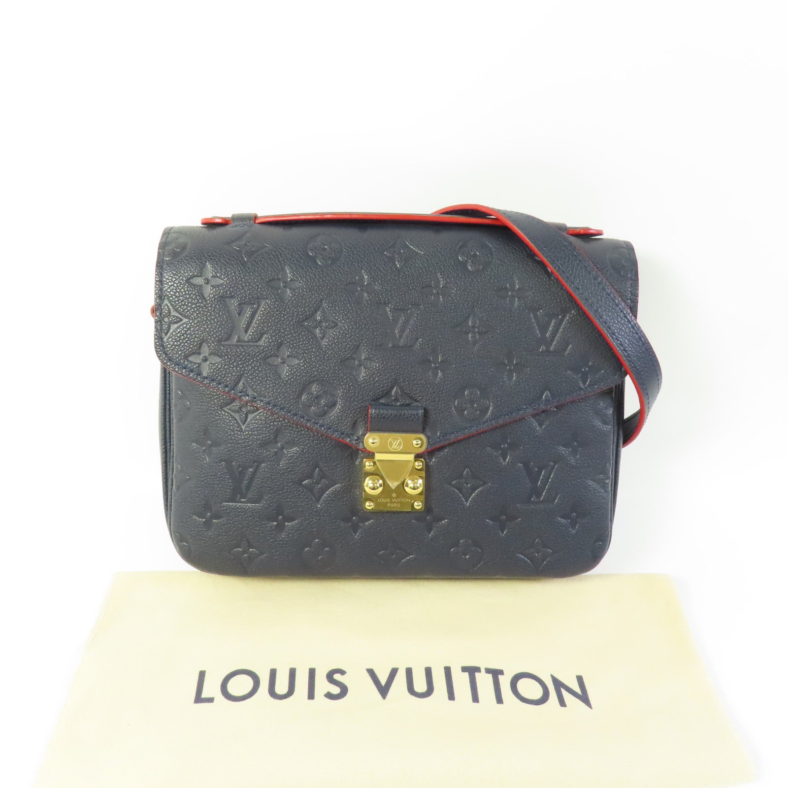 LOUIS VUITTON LV GHW Pochette Metis 2 Way Bag M44071 Monogram Empreinte Navy