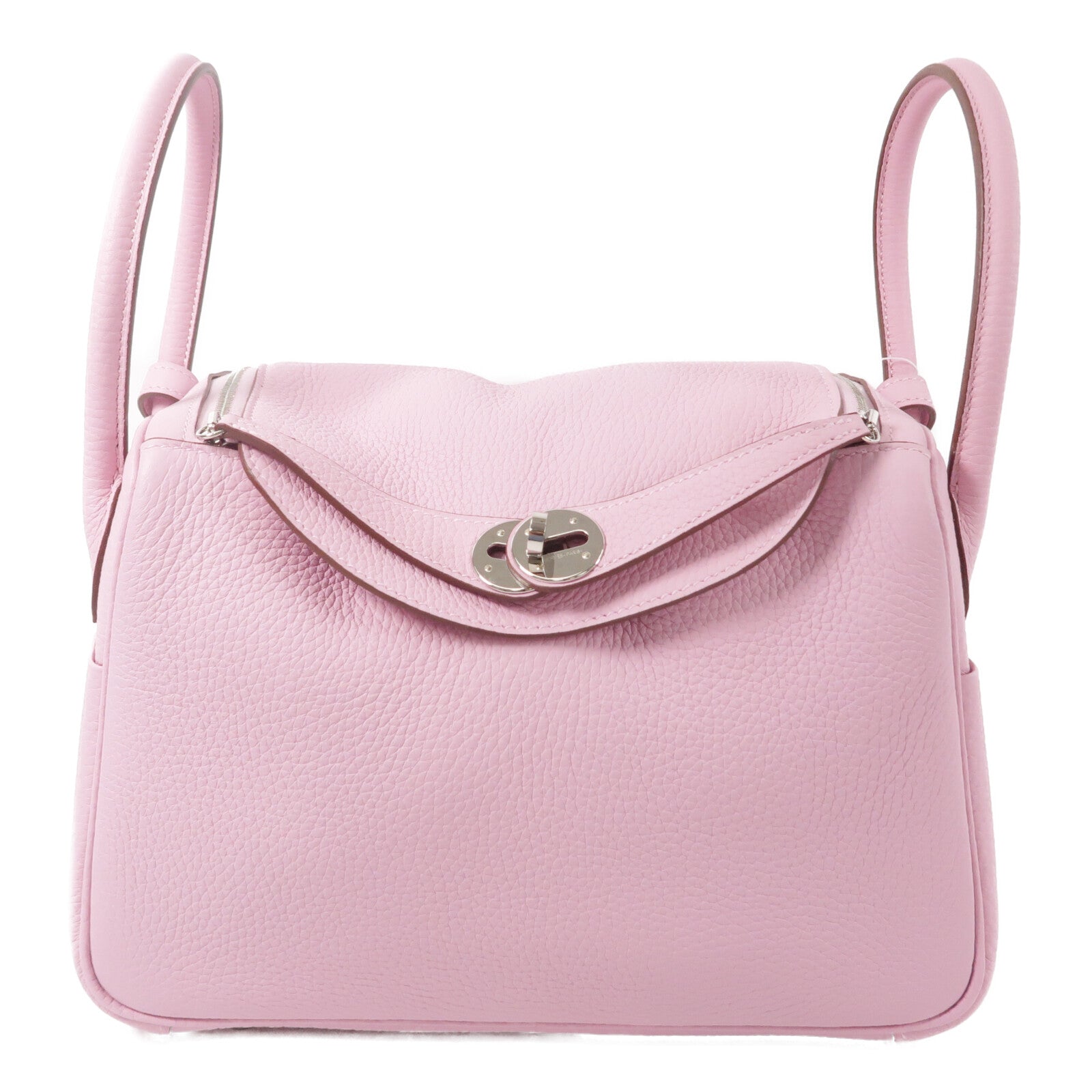 HERMES Clemence皮革Lindy 26手挽肩背兩用袋Mauve Sylvestre