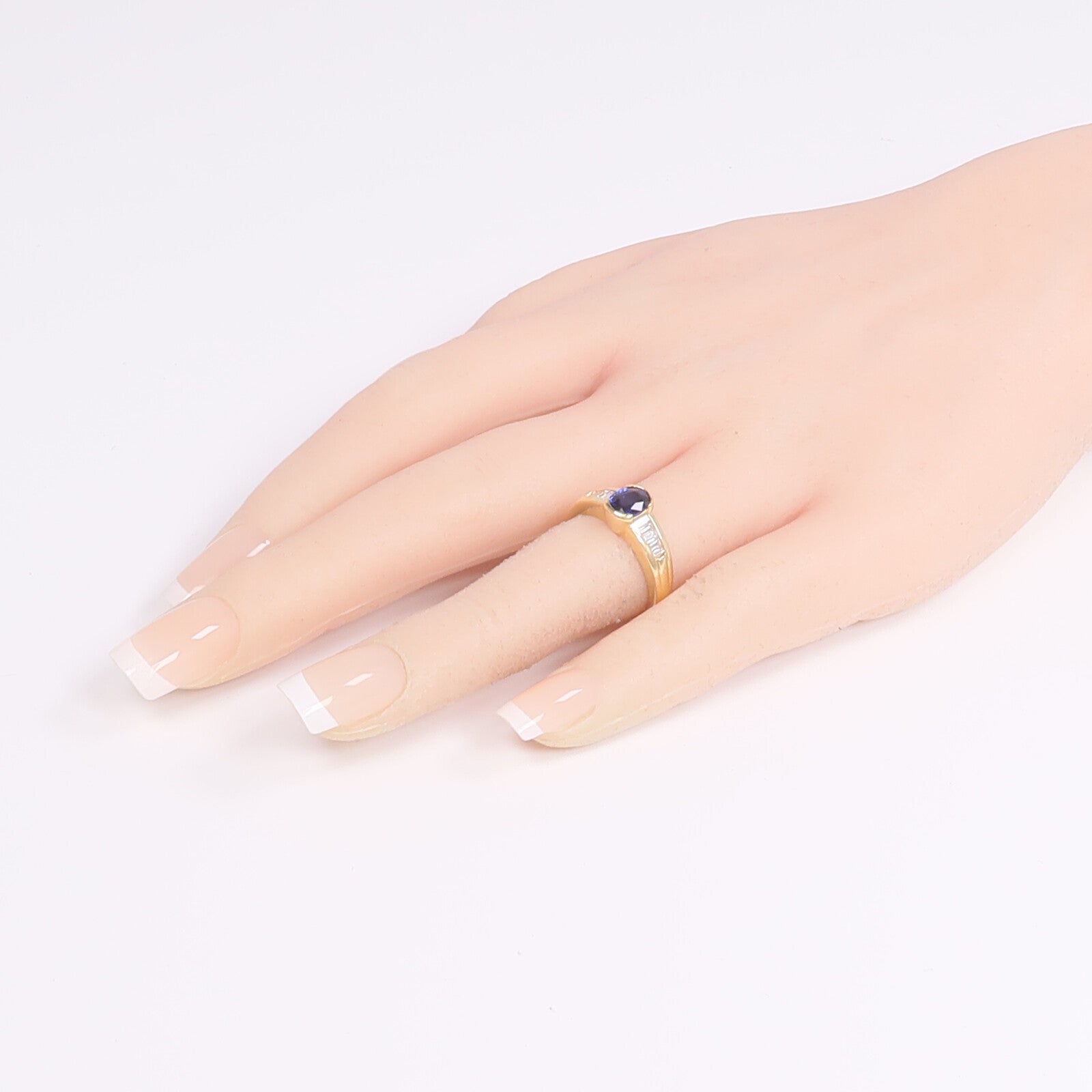 JEWELRY 18K黃金Sapphire Diamond Ring藍寶石/鑽石戒指
