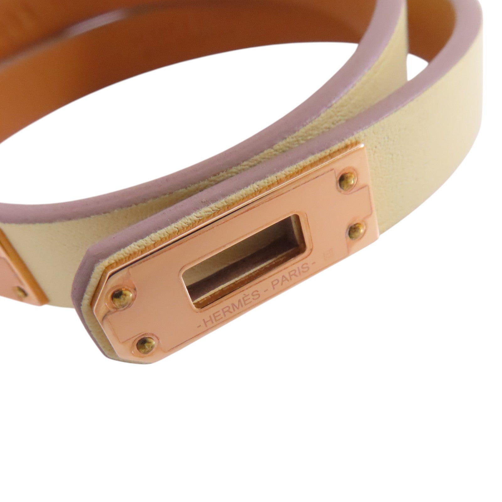 HERMES Swift皮革Mini Kelly Double Tour Bracelet金扣手鏈