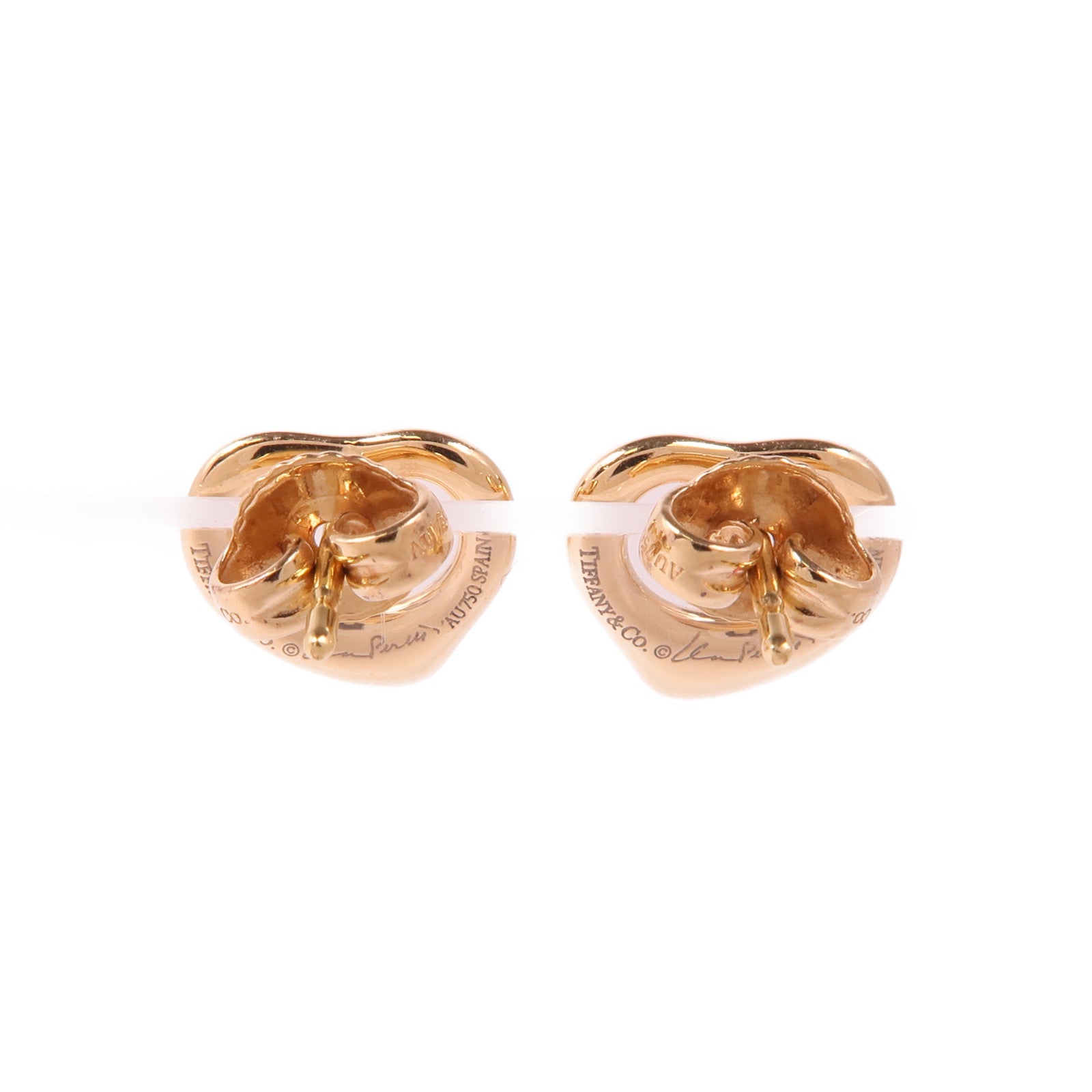 TIFFANY＆CO 18K玫瑰金Open Heart Earrings耳環