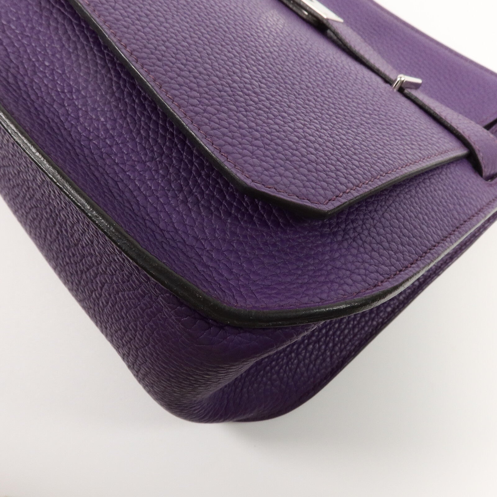 HERMES Clemence皮革Jypsiere 28肩背袋Anemone