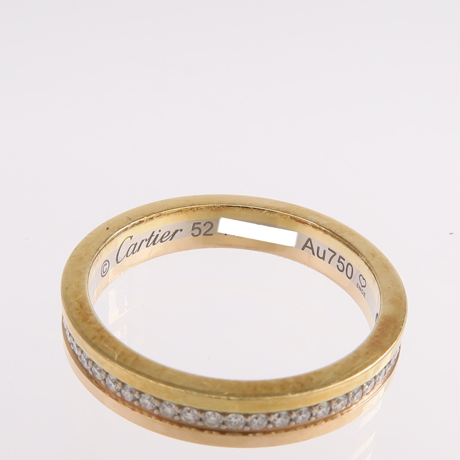 CARTIER 18K黃金/白金/玫瑰金Vendome Louis Ring鑽石戒指Cartier#52/US#6
