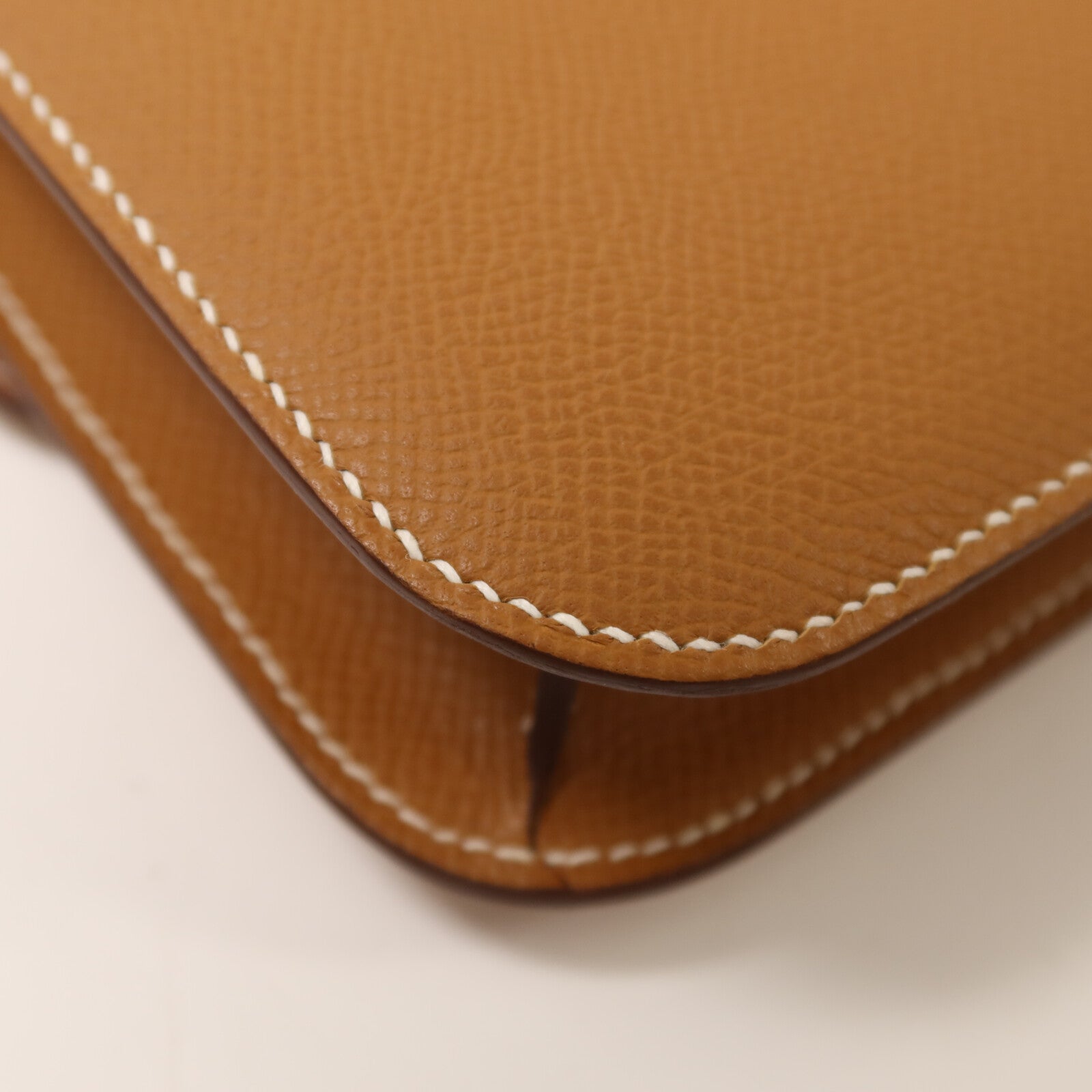 HERMES Epsom皮革Constance Elan金扣肩背袋Gold
