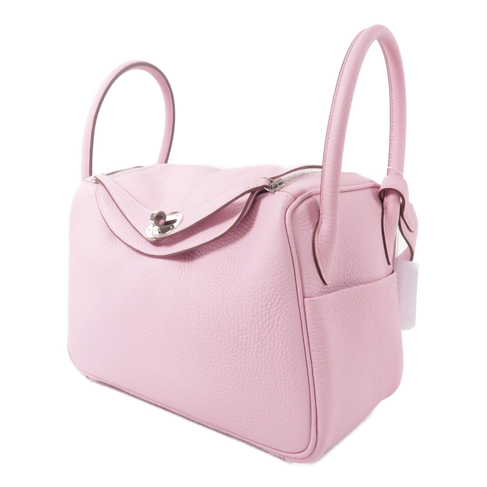HERMES Clemence皮革Lindy 26手挽肩背兩用袋Mauve Sylvestre