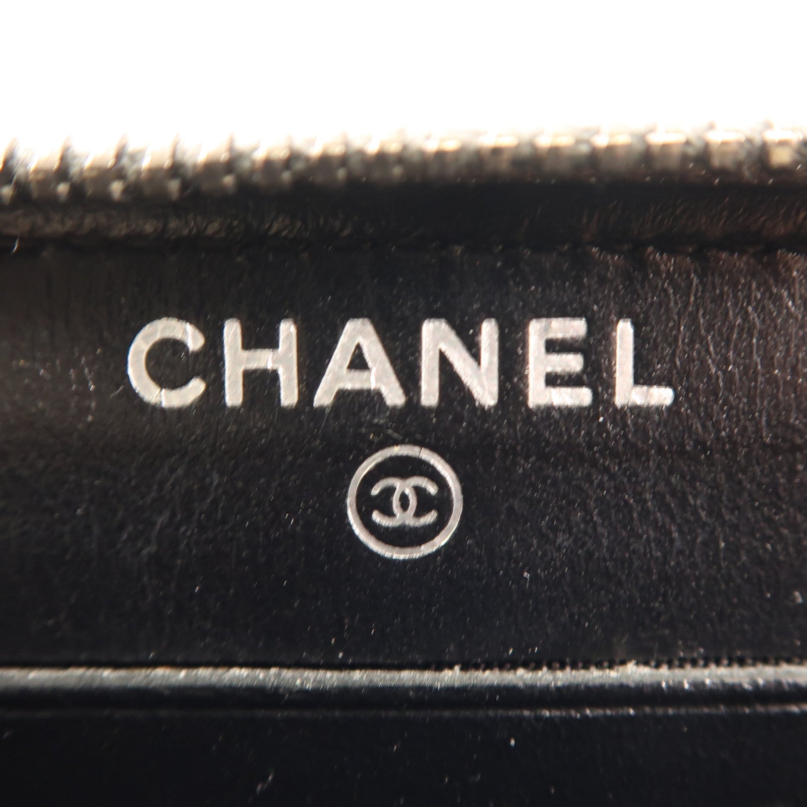 CHANEL 羊皮皮革Long Wallet銀扣長錢包