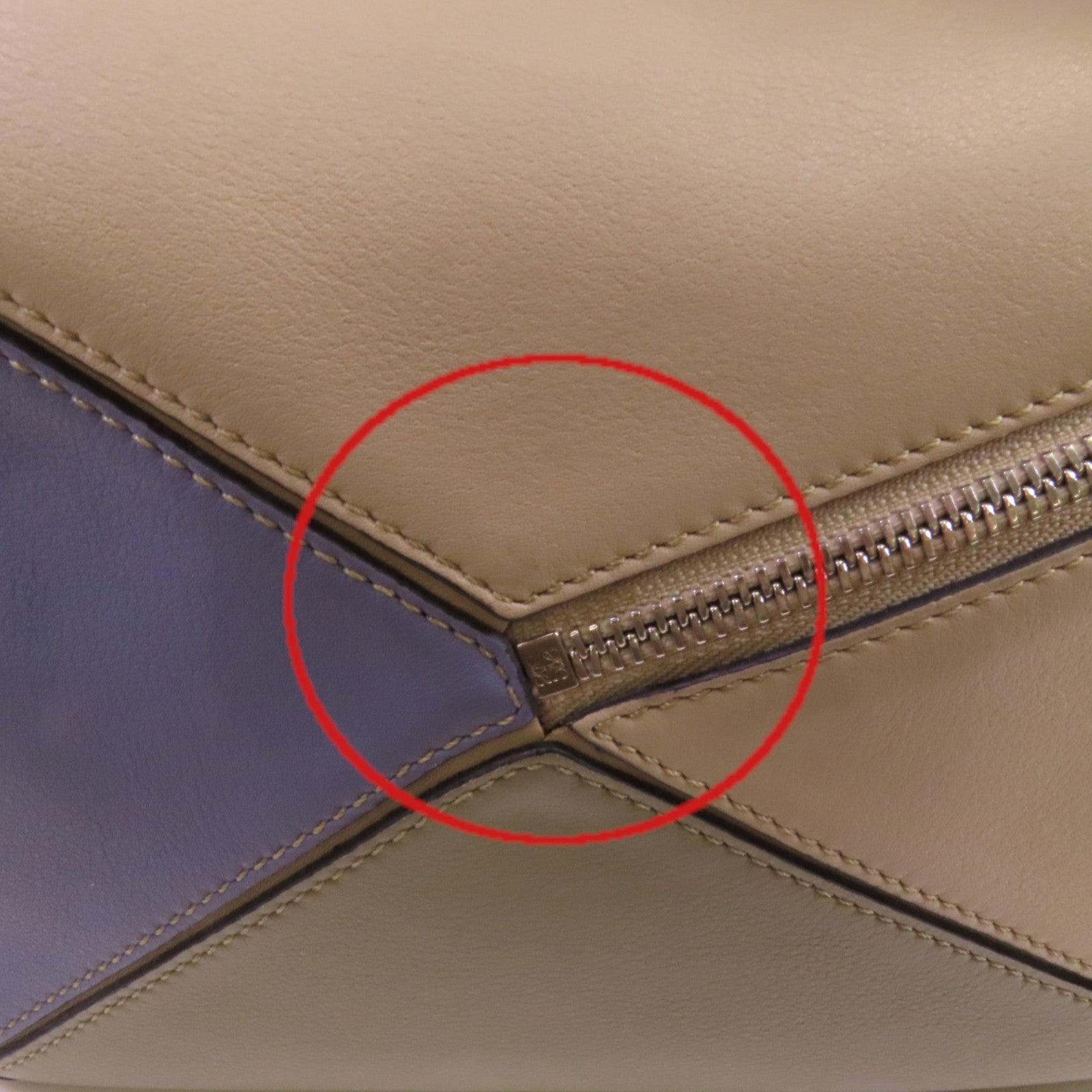 LOEWE 牛皮皮革Loewe Puzzle Bag Small銀扣手挽肩背兩用袋