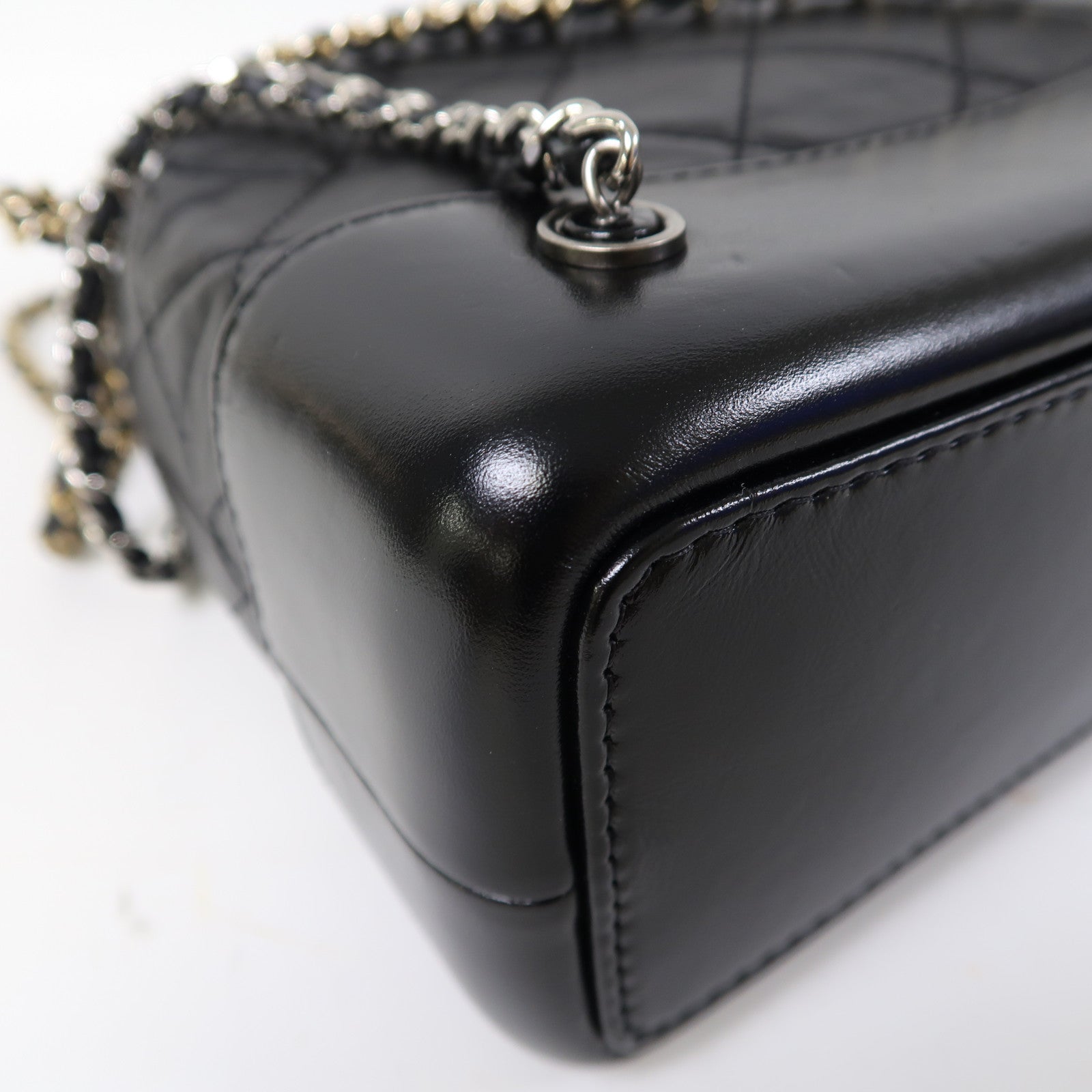 CHANEL 菱格牛皮皮革Gabrielle Backpack背包黑色