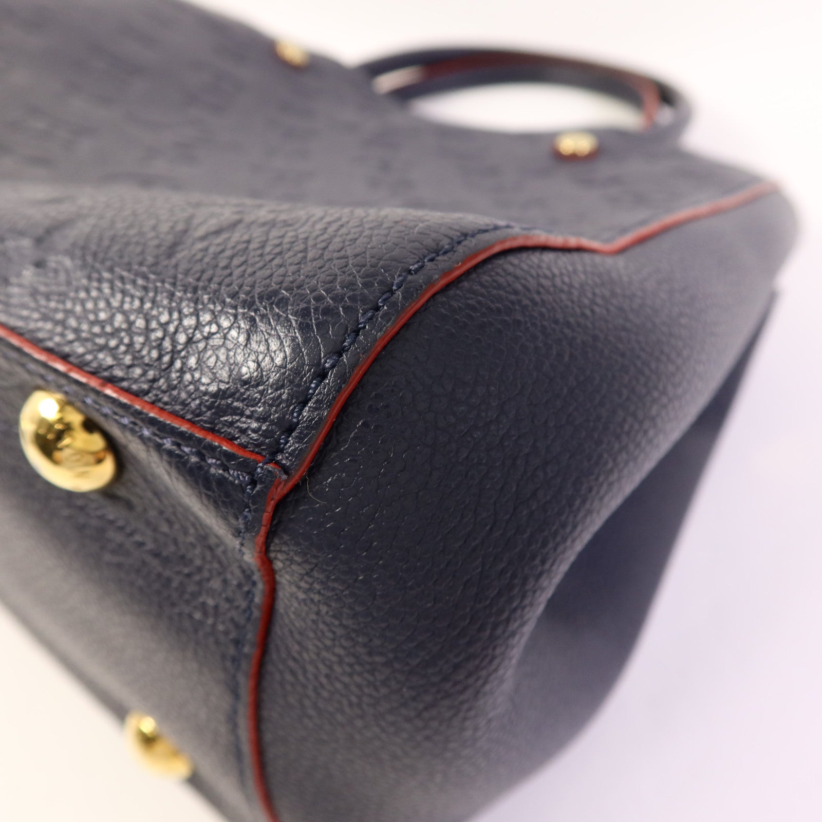 LOUIS VUITTON Monogram Empreinte Montaigne MM金扣手挽肩背兩用袋