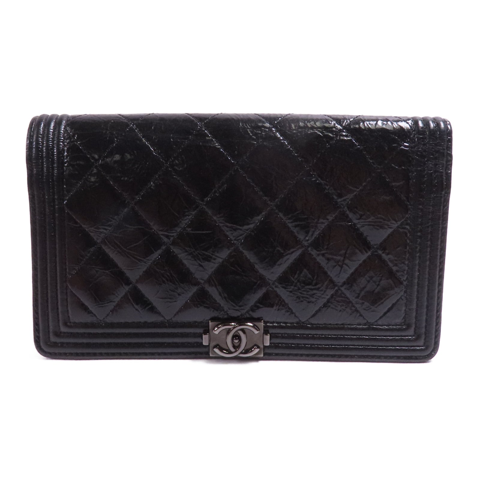 CHANEL 塗層帆布Long Wallet長錢包