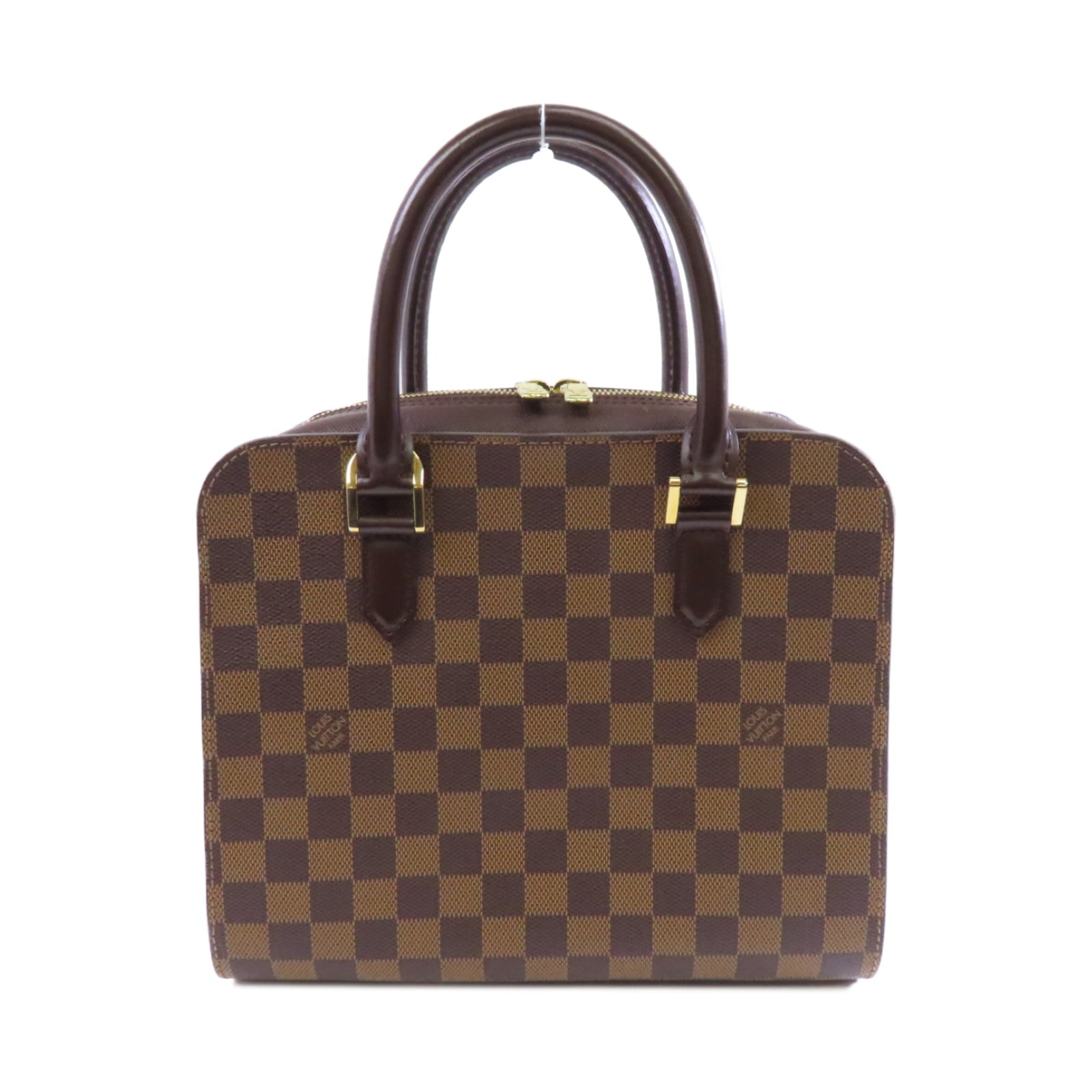 LOUIS VUITTON Damier Ebene Trinan金扣手挽袋啡色