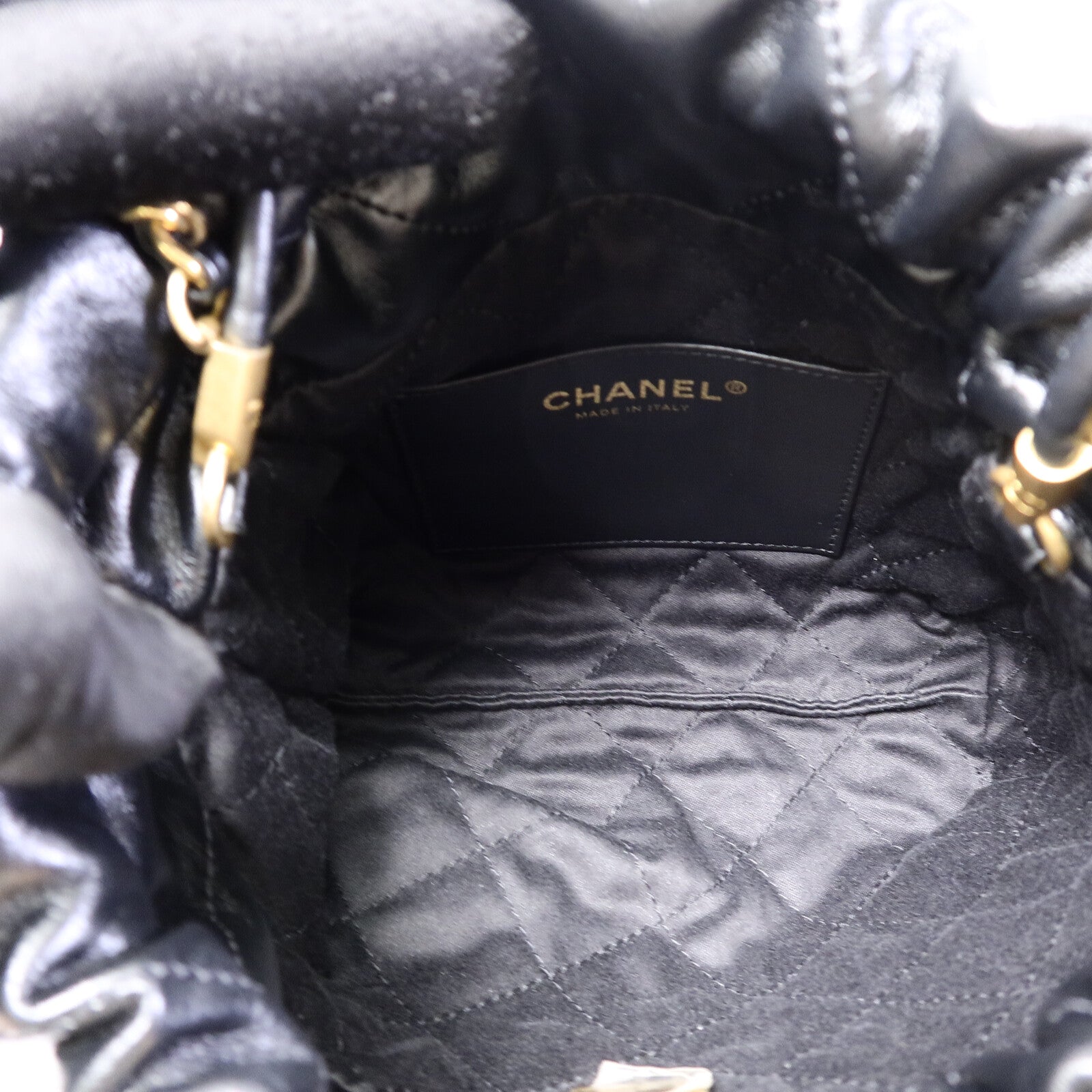 CHANEL 牛皮皮革Mini 22手挽肩背兩用袋