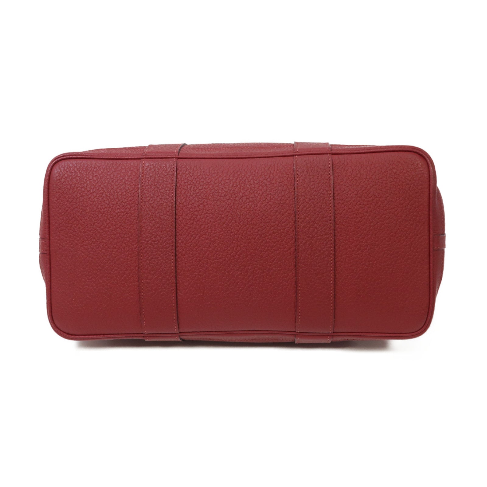 HERMES 【激減優惠】Negonda皮革GardenParty PM Large Tote Bag銀扣手挽袋Rubis/紅寶石紫紅色