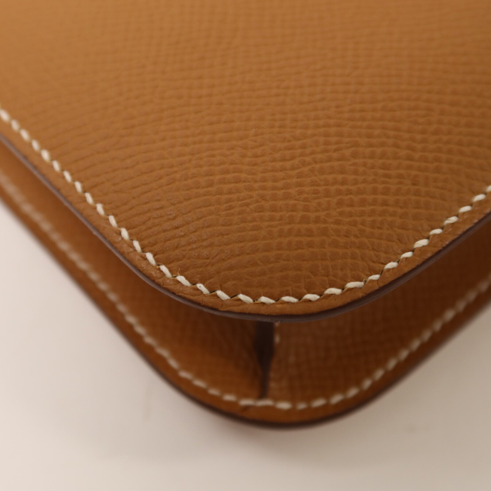 HERMES Epsom皮革Constance Elan金扣肩背袋Gold