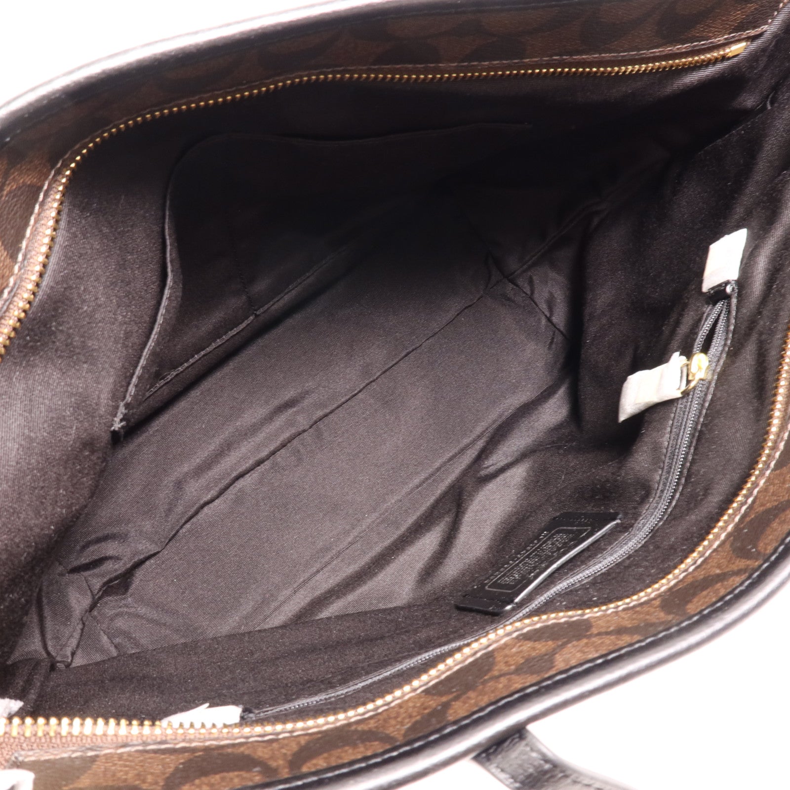 COACH 塗層帆布Tote Bag金扣肩背袋